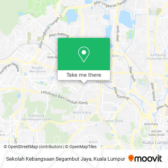 Sekolah Kebangsaan Segambut Jaya map