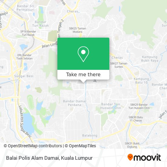 Balai Polis Alam Damai map