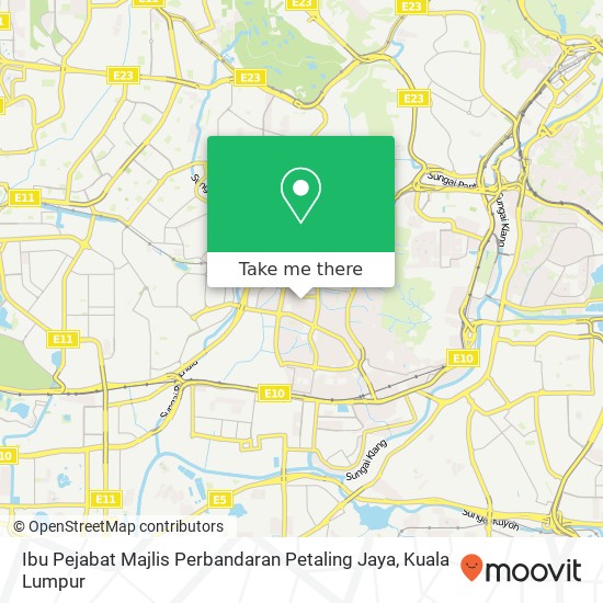 Ibu Pejabat Majlis Perbandaran Petaling Jaya map