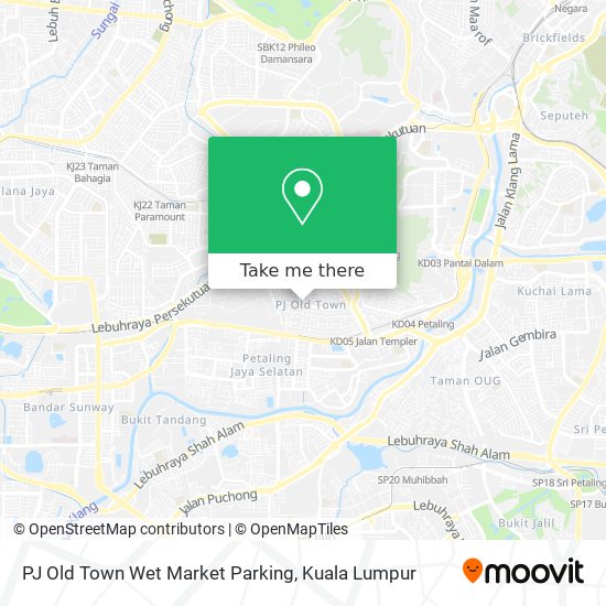 PJ Old Town Wet Market Parking map