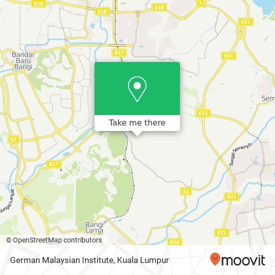 German Malaysian Institute map