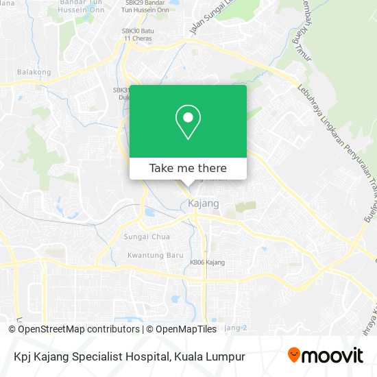 Kpj Kajang Specialist Hospital map