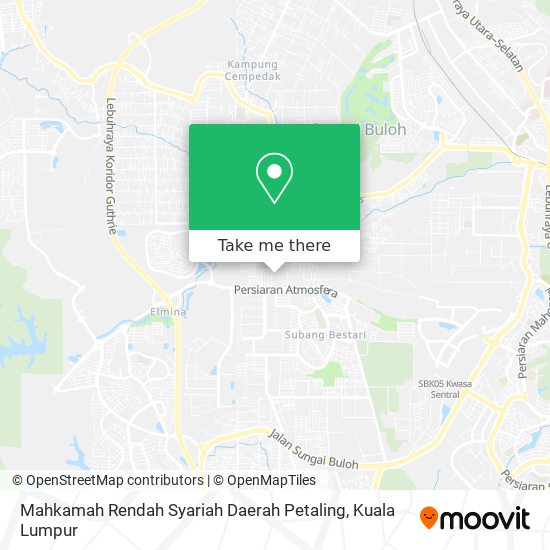 Mahkamah Rendah Syariah Daerah Petaling map