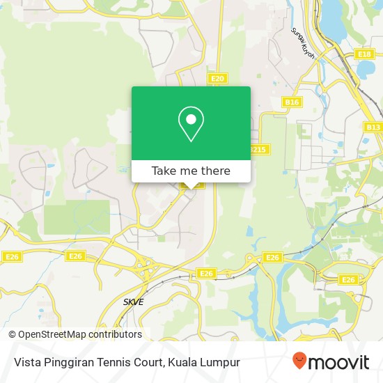Vista Pinggiran Tennis Court map