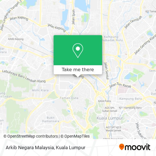 Arkib Negara Malaysia map