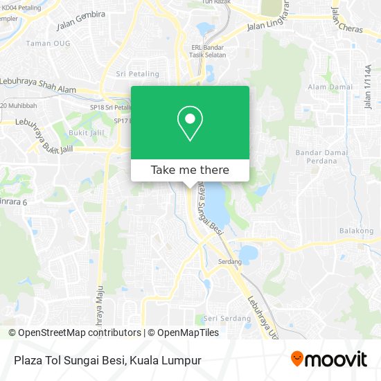 Peta Plaza Tol Sungai Besi