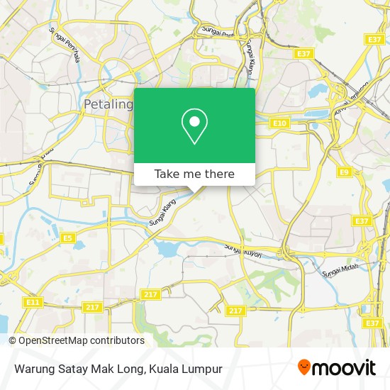 Peta Warung Satay Mak Long