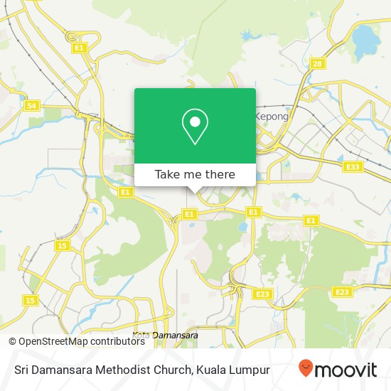 Peta Sri Damansara Methodist Church