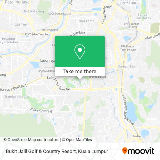 Peta Bukit Jalil Golf & Country Resort