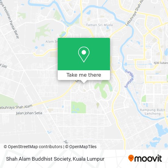Shah Alam Buddhist Society map