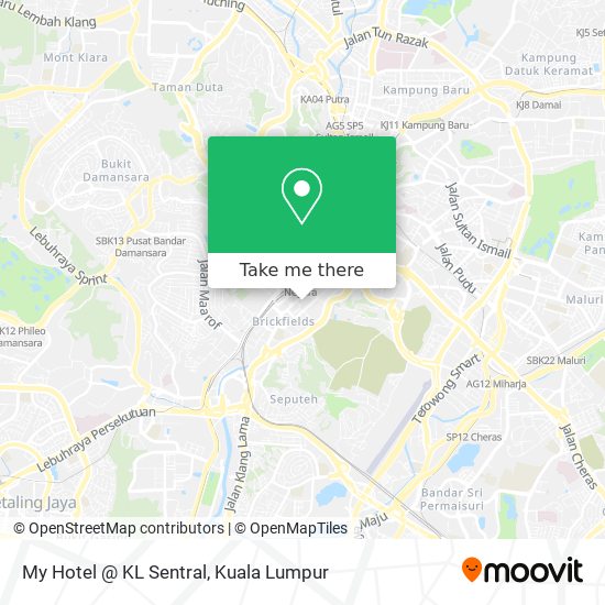 My Hotel @ KL Sentral map