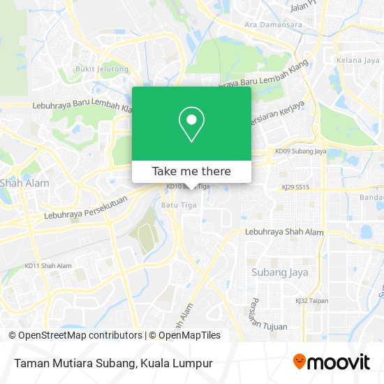 Taman Mutiara Subang map