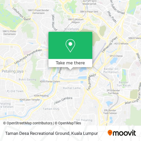 Taman Desa Recreational Ground map