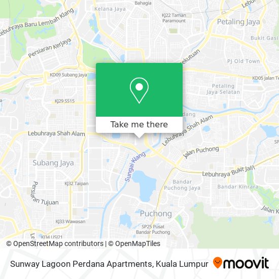 Sunway Lagoon Perdana Apartments map