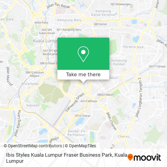 Peta Ibis Styles Kuala Lumpur Fraser Business Park