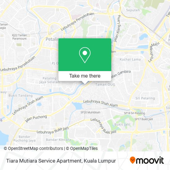 Peta Tiara Mutiara Service Apartment