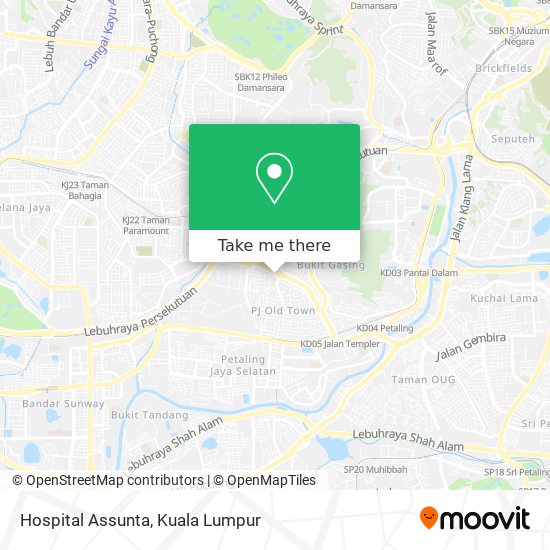 Hospital Assunta map