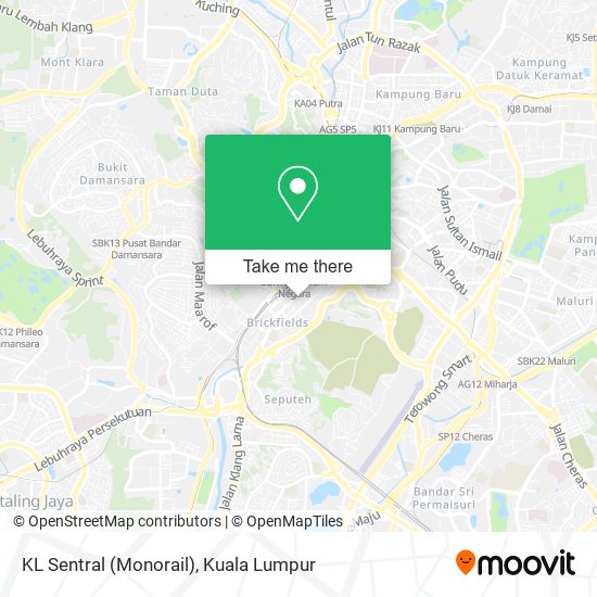 KL Sentral (Monorail) map