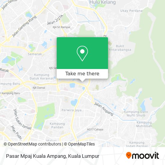 Peta Pasar Mpaj Kuala Ampang