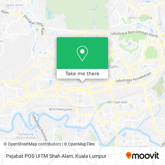 Pejabat POS UITM Shah Alam map