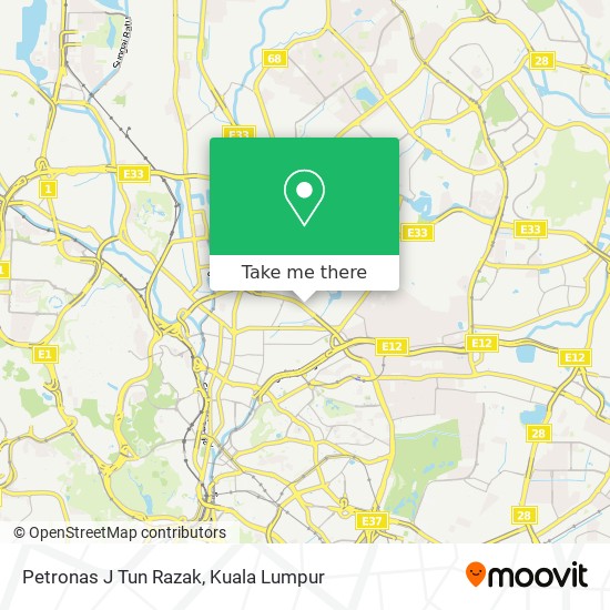 Petronas J Tun Razak map