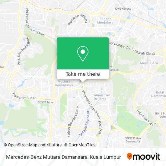 Mercedes-Benz Mutiara Damansara map