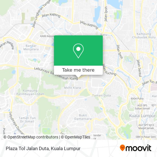 Plaza Tol Jalan Duta map