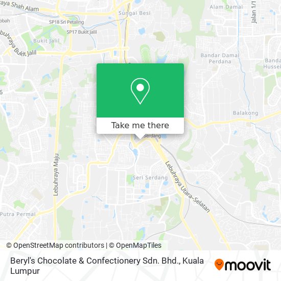 Beryl's Chocolate & Confectionery Sdn. Bhd. map