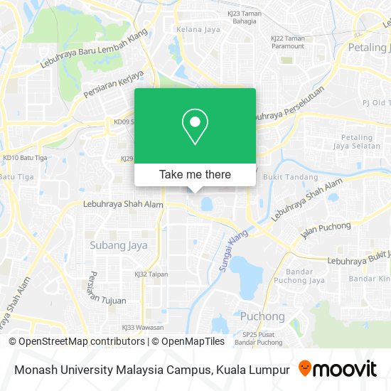 Peta Monash University Malaysia Campus