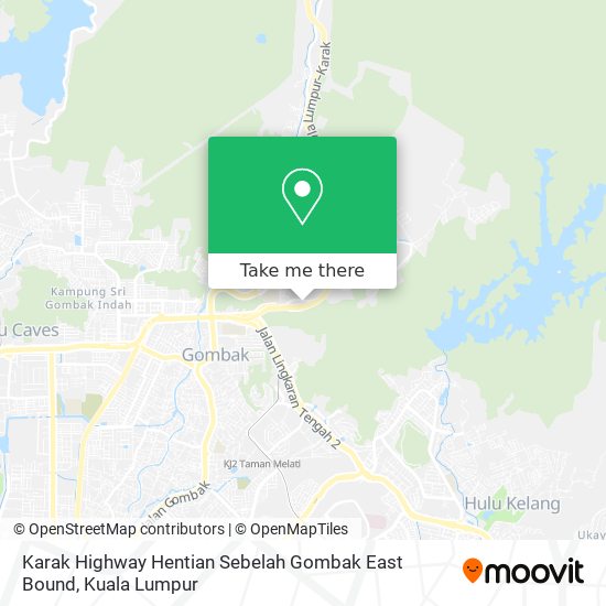 Karak Highway Hentian Sebelah Gombak East Bound map