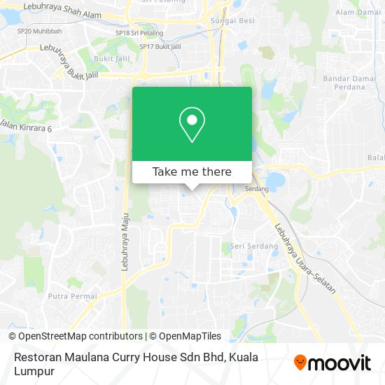 Peta Restoran Maulana Curry House Sdn Bhd