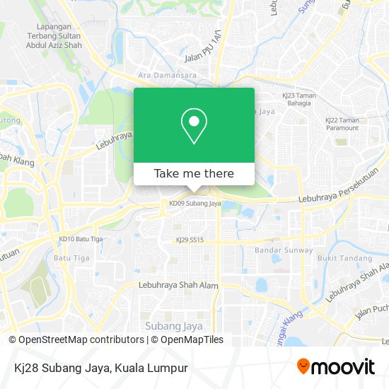 Kj28 Subang Jaya map