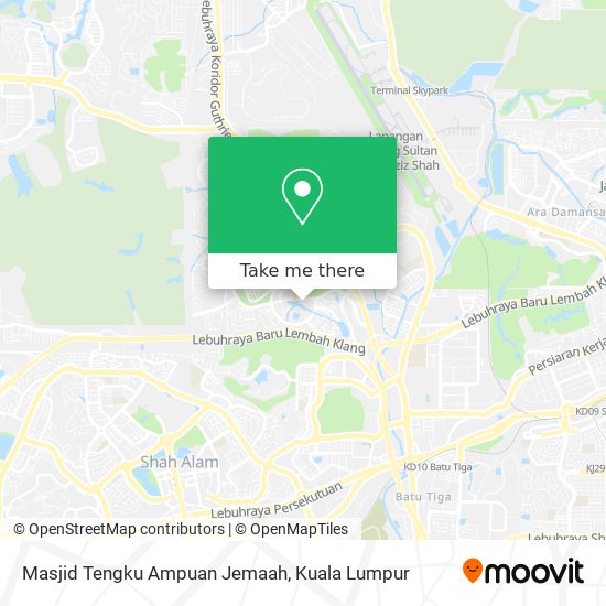 Peta Masjid Tengku Ampuan Jemaah