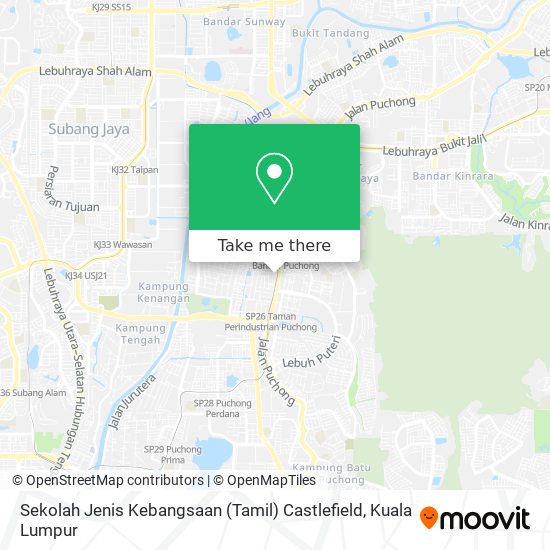 Sekolah Jenis Kebangsaan (Tamil) Castlefield map