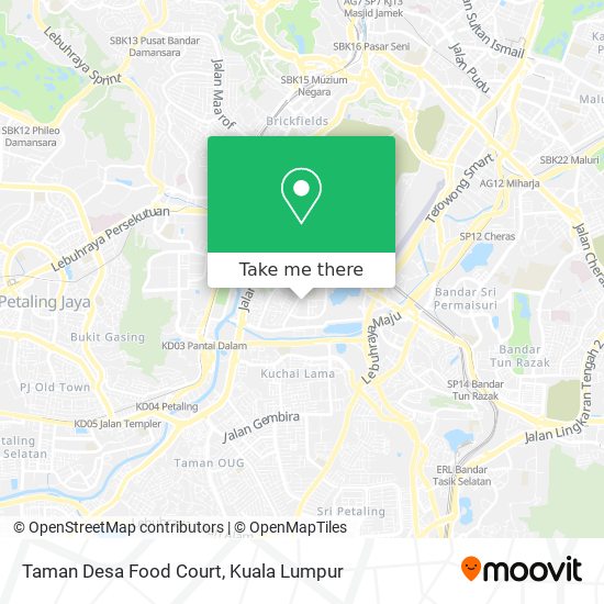 Taman Desa Food Court map