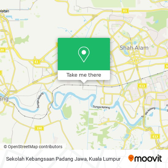 Sekolah Kebangsaan Padang Jawa map