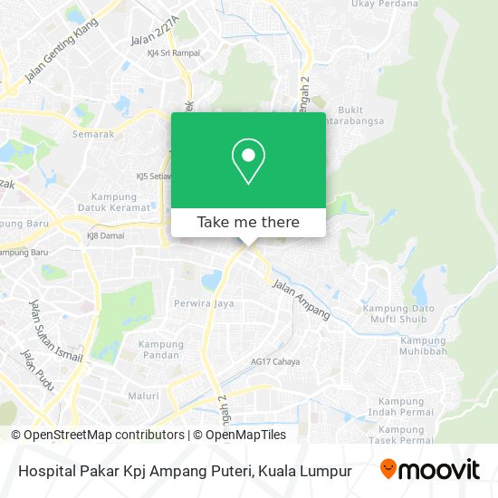 Hospital Pakar Kpj Ampang Puteri map