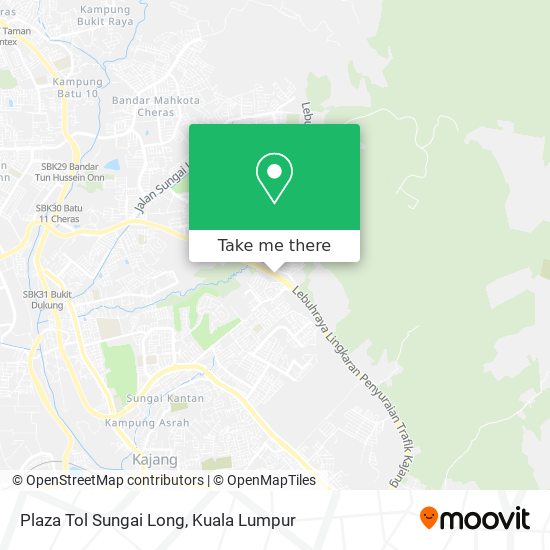 Plaza Tol Sungai Long map