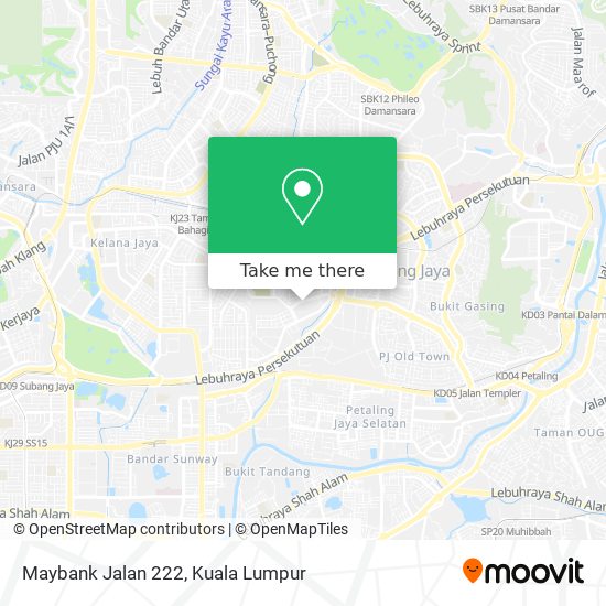 Maybank Jalan 222 map