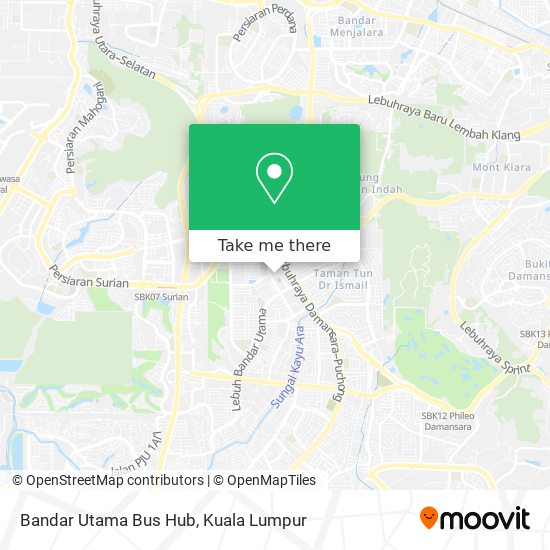 Bandar Utama Bus Hub map