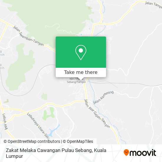 Zakat Melaka Cawangan Pulau Sebang map