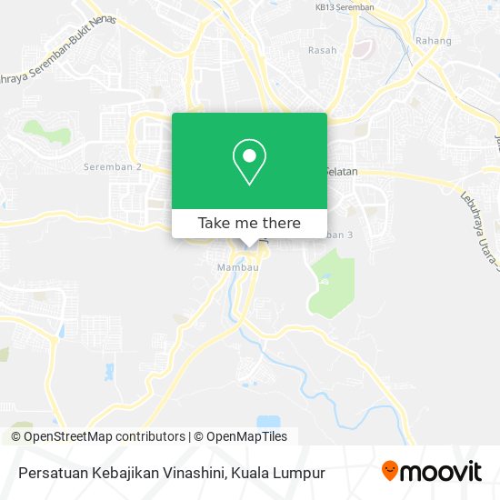 Peta Persatuan Kebajikan Vinashini
