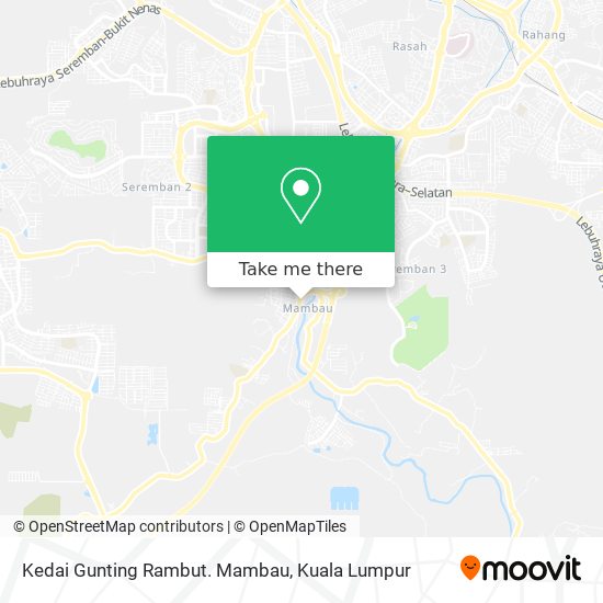 Peta Kedai Gunting Rambut. Mambau