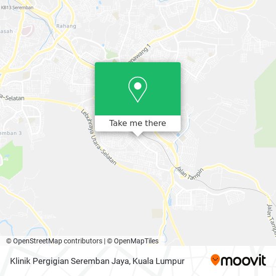 Peta Klinik Pergigian Seremban Jaya