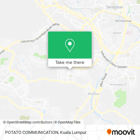 POTATO COMMUNICATION map