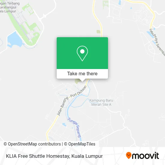 KLIA Free Shuttle Homestay map