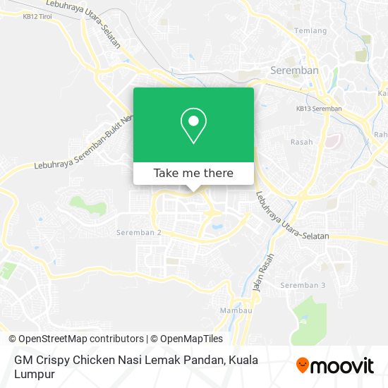 GM Crispy Chicken Nasi Lemak Pandan map