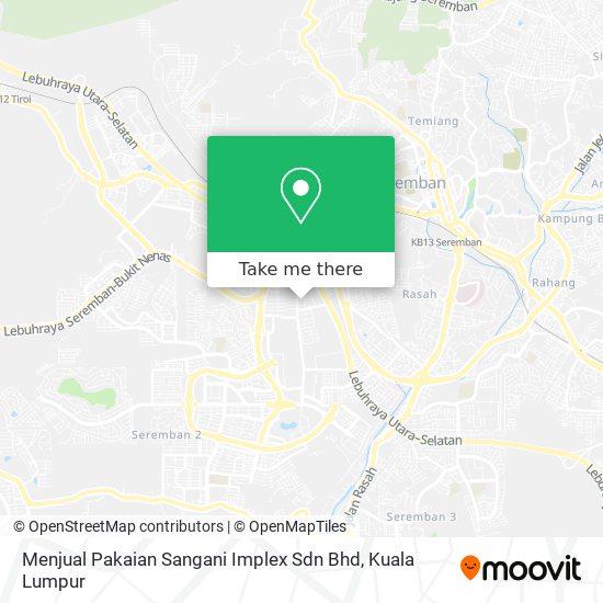 Peta Menjual Pakaian Sangani Implex Sdn Bhd