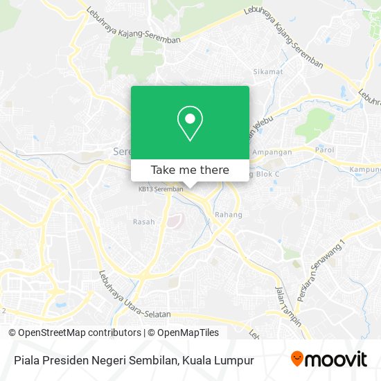 Peta Piala Presiden Negeri Sembilan