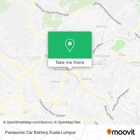 Panasonic Car Battery map